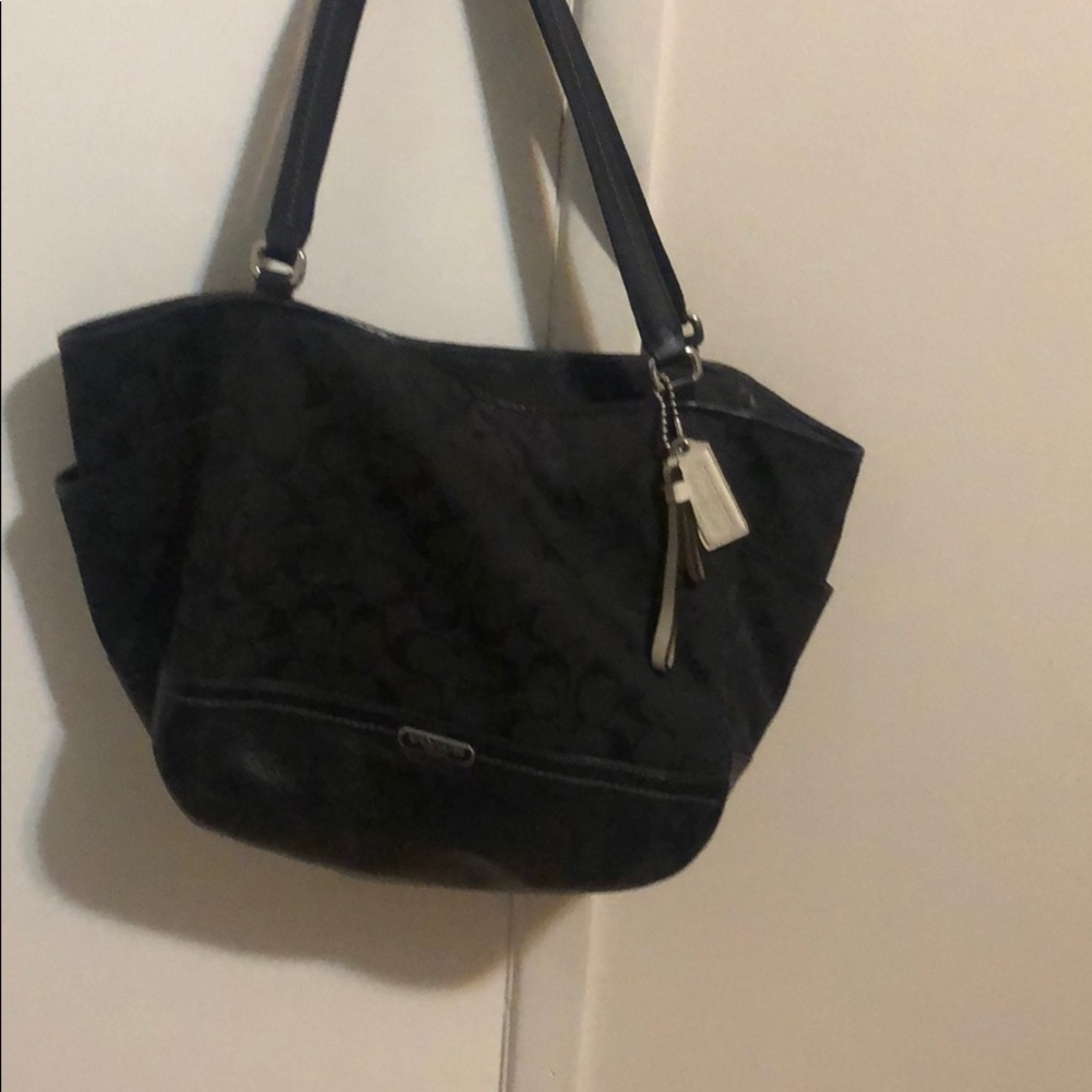 Black coach tote